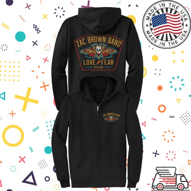Zac Brown Band Merch Store Love & Fear Tour Hoodie 5 Zac Brown Band Merch Store Love & Fear Tour Hoodie