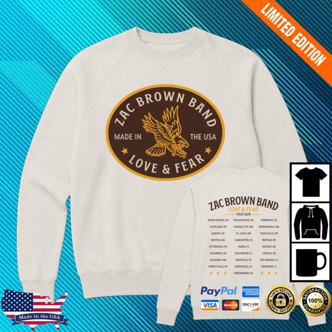 Zacbrown Band Merch Store Shop Eagle Cream Crewneck 5 Zacbrown Band Merch Store Shop Eagle Cream Crewneck