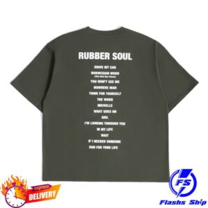 The Beatles Merch Store Rubber Soul Boxy Tracklist Tees