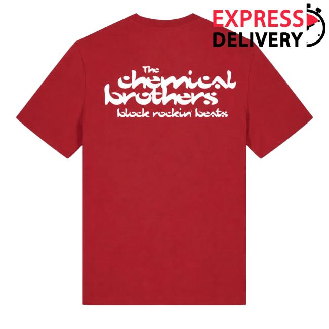 The Chemical Brothers Merch Store Shop Block Rockin Beats Red T-Shirt 3 The Chemical Brothers Merch Store Shop Block Rockin Beats Red T-Shirt