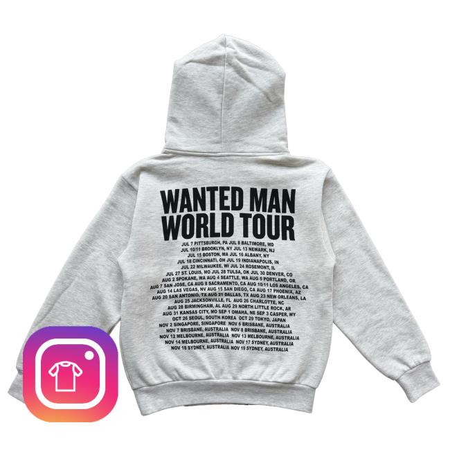 Benson Boone Merch Shop Store Wanted Man Ash Grey Hoodie 4 Benson Boone Merch Shop Store Wanted Man Ash Grey Hoodie