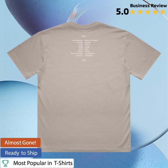 Bjork Merch Shop Debut Album Cover T-Shirt 4 Bjork Merch Shop Debut Album Cover T-Shirt