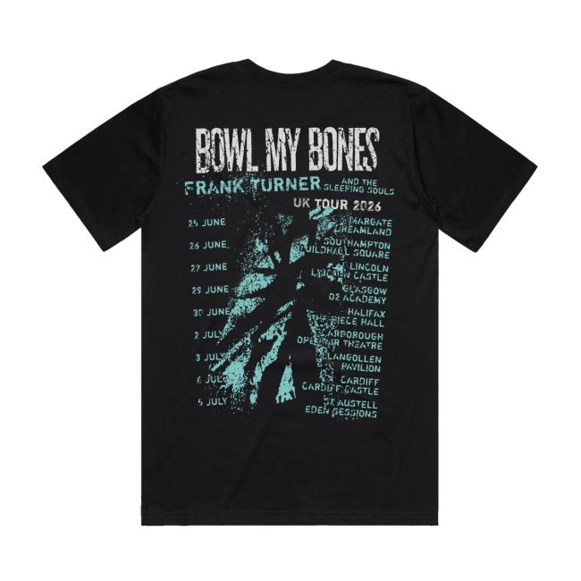 Frank Turner Merch Shop Store Bowl My Bones Tour T-Shirt 4 Frank Turner Merch Shop Store Bowl My Bones Tour T-Shirt