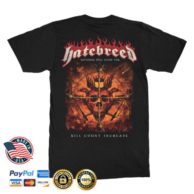 Frontiers Records Merch Shop Store Hatebreed Kill Count Increase T-Shirt
