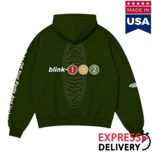 The Blink182 Merch Store Pleasures X Blink-182 Oval Tracklist Hoodie