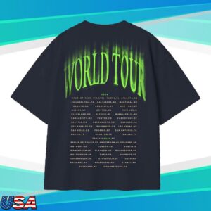 The Fall Off Tour Merch Store Neon Face Tee