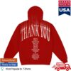The Fall Off Tour Merch Store Red Thank You Zipup