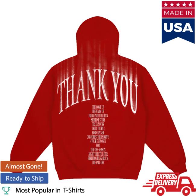 The Fall Off Tour Merch Store Red Thank You Zipup 3 The Fall Off Tour Merch Store Red Thank You Zipup