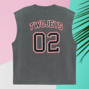 Twojeys Merch Store Twojeys Sleeveless Varsity Tee Ash