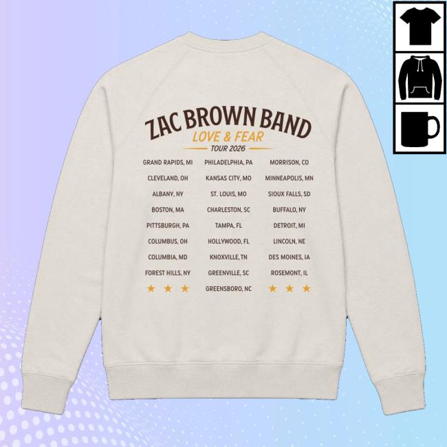 Zacbrown Band Merch Store Shop Eagle Cream Crewneck 3 Zacbrown Band Merch Store Shop Eagle Cream Crewneck