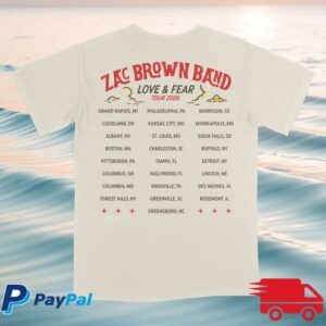 Zacbrown Band Merch Store Shop Mermaid Tour Cream Tee