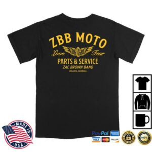 Zacbrown Band Merch Store Shop Moto Black Tee