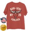 Bon Jovi Merch Shop Store Ny '26 Muted Red T-Shirt 2 Bon Jovi Merch Shop Store Ny '26 Muted Red T-Shirt