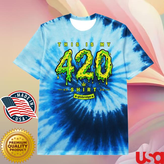 Globridge Studio Store Merch This Is My 420 Shirt Psychedelic Blue Tie Dye Tee 5 Globridge Studio Store Merch This Is My 420 Shirt Psychedelic Blue Tie Dye Tee