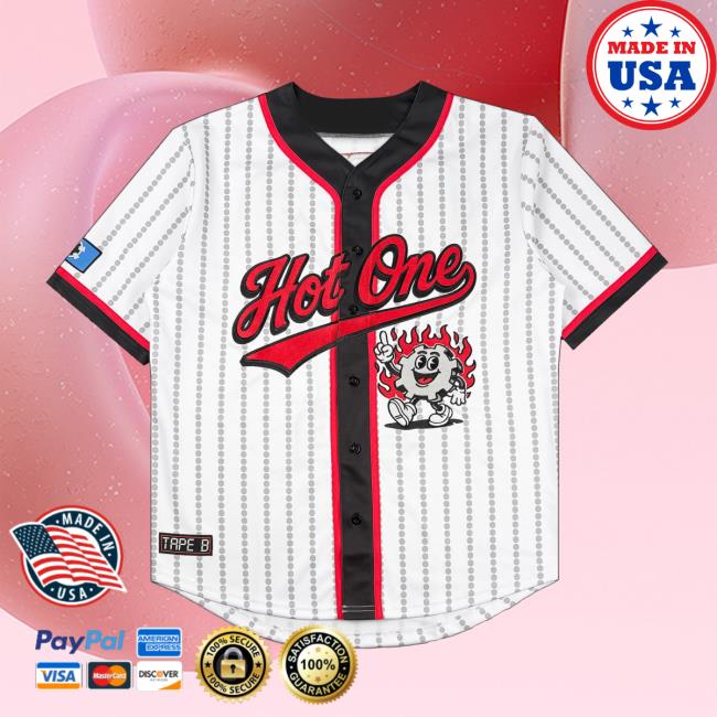 Tape B Merch Store Tape B Hot One Baseball Jersey 5 Tape B Merch Store Tape B Hot One Baseball Jersey