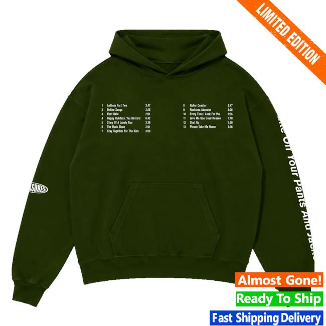 The Blink182 Merch Store Pleasures X Blink-182 Oval Tracklist Hoodie 5 The Blink182 Merch Store Pleasures X Blink-182 Oval Tracklist Hoodie