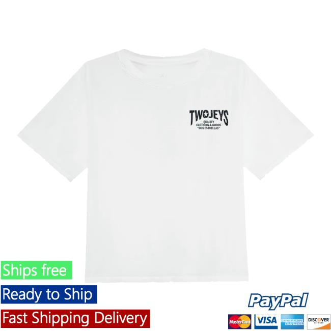 Twojeys Merch Store Dos Estrellas T-Shirt White