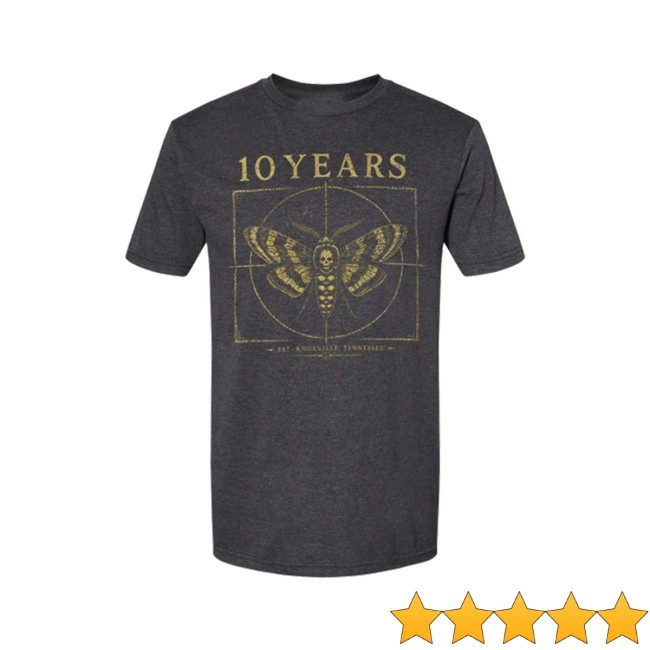 10 Years Merch Store Moth Tour Shirt 3 10 Years Merch Store Moth Tour Shirt