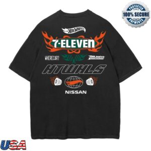 7Collection Merch Store 7-Eleven X Hot Wheels Flame Tee Black