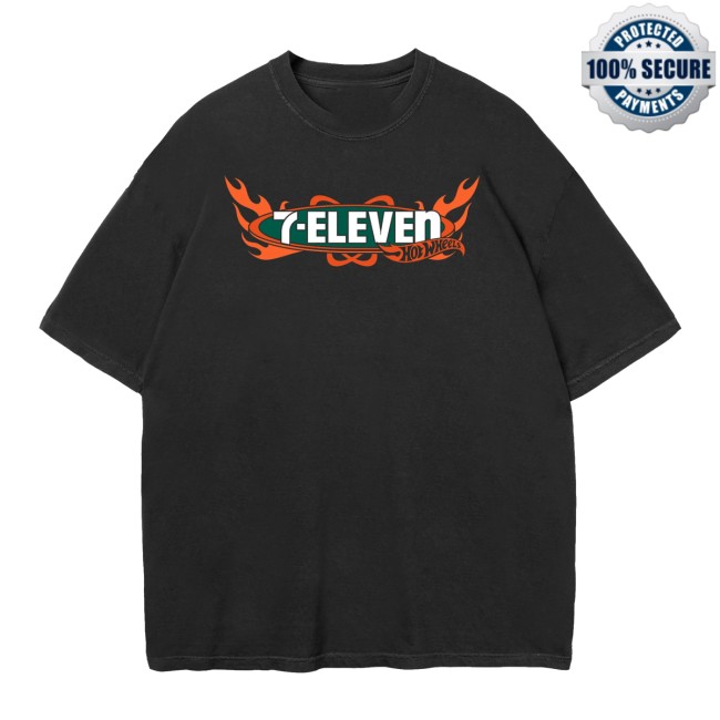 7Collection Merch Store 7-Eleven X Hot Wheels Flame Tee Black 4 7Collection Merch Store 7-Eleven X Hot Wheels Flame Tee Black