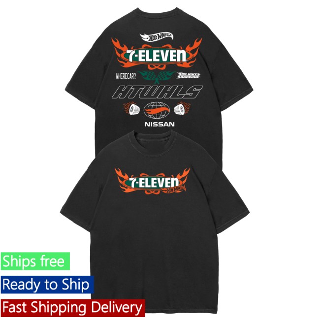 7Collection Merch Store 7-Eleven X Hot Wheels Flame Tee Black 5 7Collection Merch Store 7-Eleven X Hot Wheels Flame Tee Black