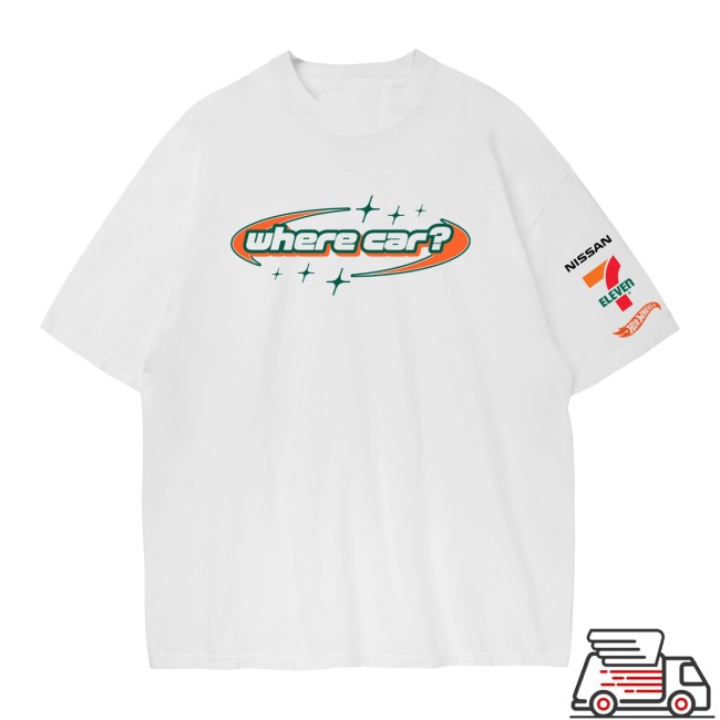 7Collection Merch Store 7-Eleven X Hot Wheels Where Car Tee White 2 7Collection Merch Store 7-Eleven X Hot Wheels Where Car Tee White