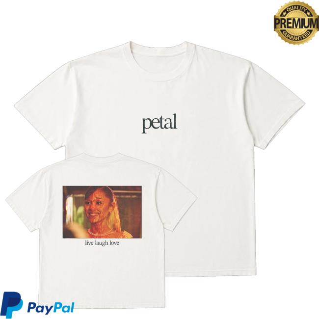 Ariana Grande Merch Store Petal Live Laugh Love T-Shirt 3 Ariana Grande Merch Store Petal Live Laugh Love T-Shirt