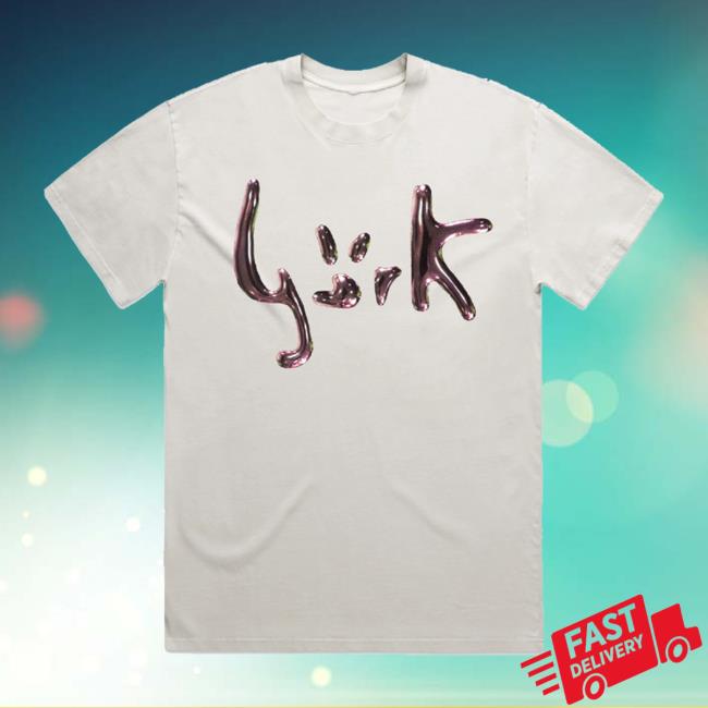 Bjork Merch Store Bubble Logo T-Shirt (White) 2 Bjork Merch Store Bubble Logo T-Shirt (White)