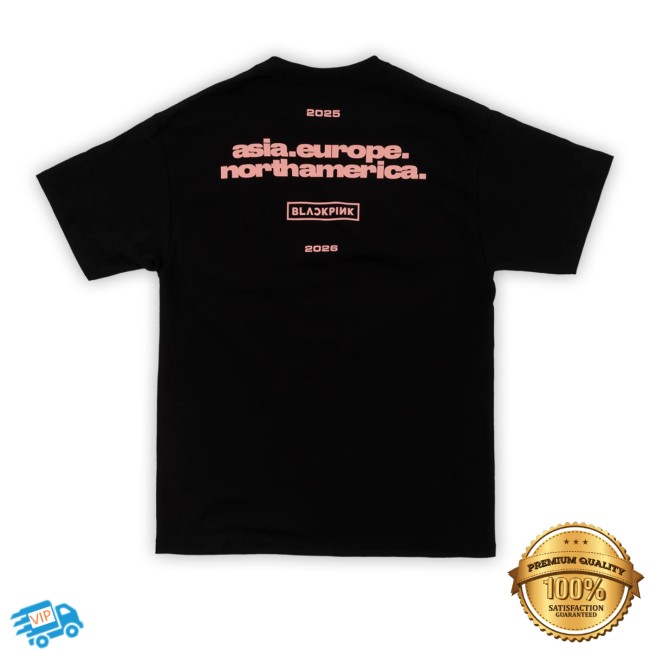 Blackpink Store Merch Blackpink Continent Logo Tee Black 4 Blackpink Store Merch Blackpink Continent Logo Tee Black