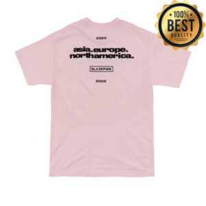 Blackpink Store Merch Blackpink Continent Logo Tee Pink