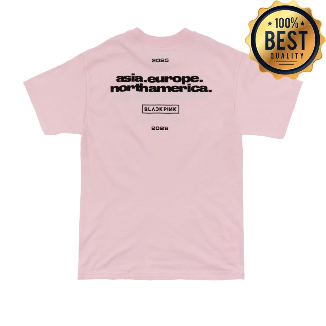 Blackpink Store Merch Blackpink Continent Logo Tee Pink 3 Blackpink Store Merch Blackpink Continent Logo Tee Pink