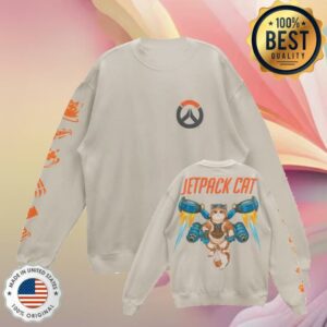 Blizzard Gear Shop Store Overwatch Jetpack Cat Crewneck Sweatshirt