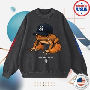 Bronx Native Shop Merch Bronx Coqui Pr Edition Snow Washed Oversized Sweatshirt