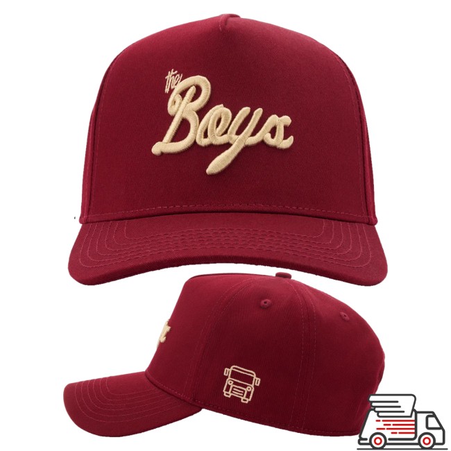 Bwtb Merch Store The Boys Script Hat Red 5 Bwtb Merch Store The Boys Script Hat Red