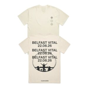 Calvin Harris Store Merch Belfast Vital Faded Ecru Graphic Shirt