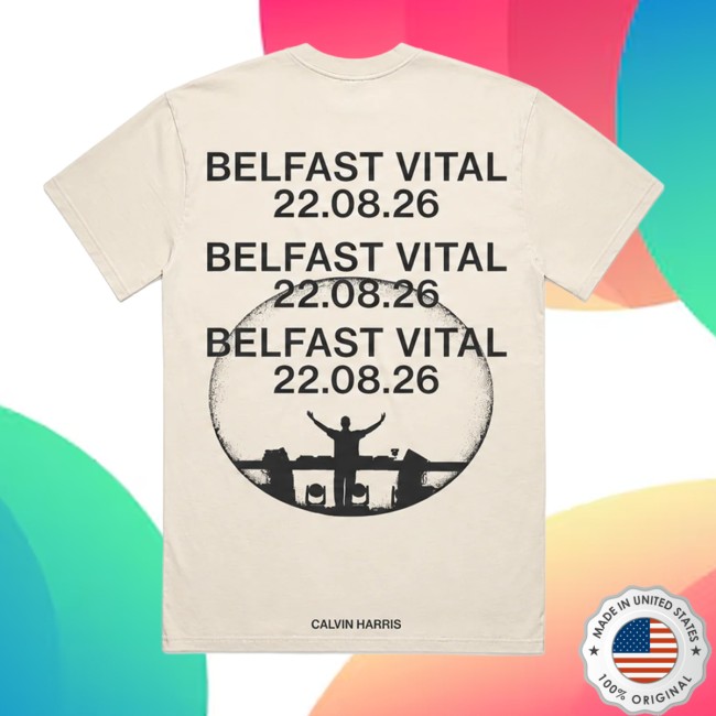 Calvin Harris Store Merch Belfast Vital Faded Ecru Graphic Shirt 4 Calvin Harris Store Merch Belfast Vital Faded Ecru Graphic Shirt