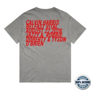 Calvin Harris Store Merch Belfast Vital Stone Grey Sun Flame Shirt