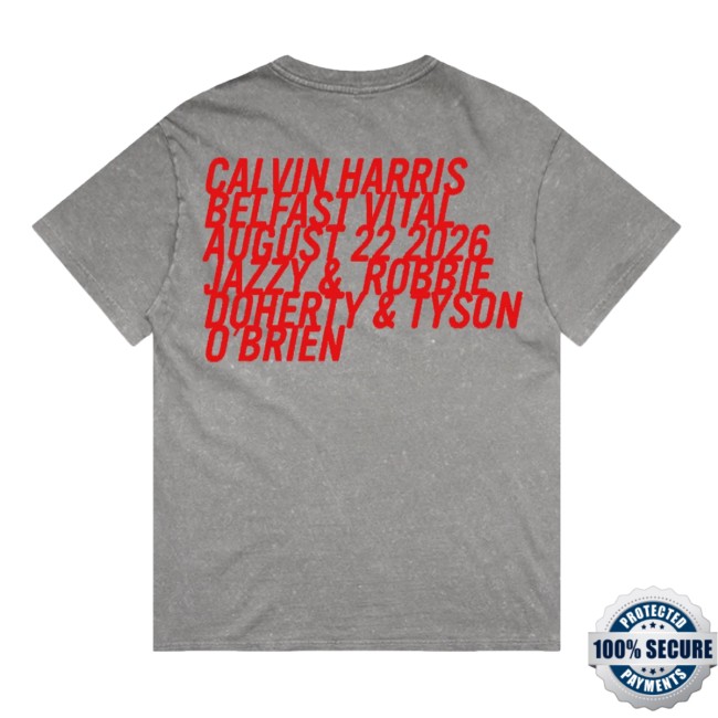 Calvin Harris Store Merch Belfast Vital Stone Grey Sun Flame Shirt 3 Calvin Harris Store Merch Belfast Vital Stone Grey Sun Flame Shirt
