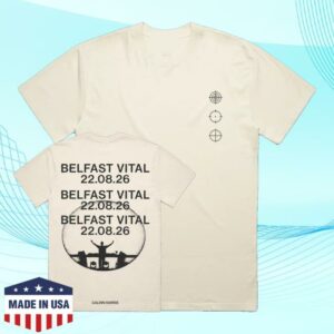 Calvin Harris Merch Shop Belfast Vital Faded Ecru Graphic Shirt