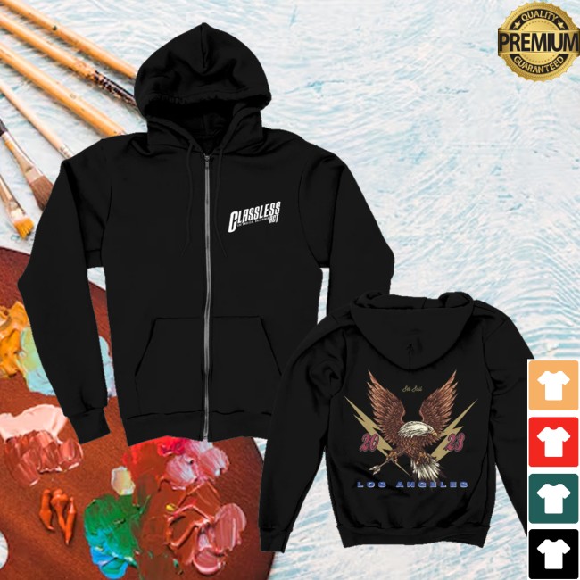 Classless Act Store Merch Vintage Eagle Zip Up Hoodie (Black) 2 Classless Act Store Merch Vintage Eagle Zip Up Hoodie (Black)