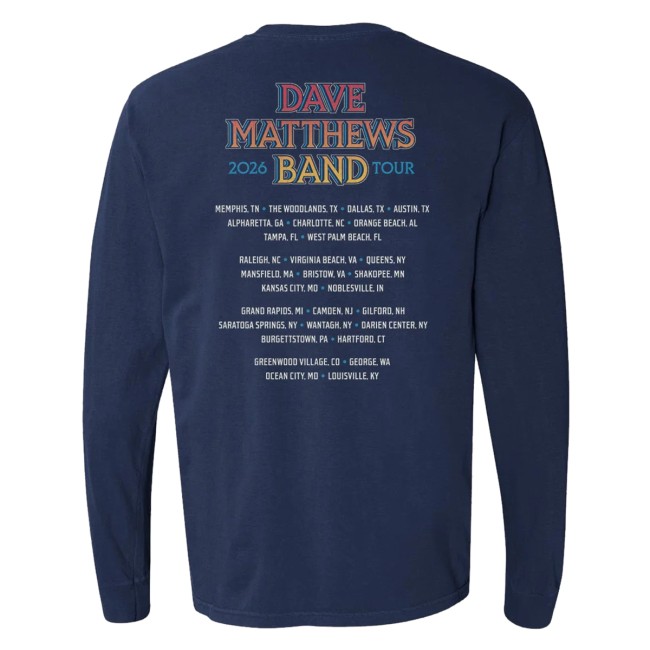 Dave Matthews Band Merch Store 2026 Tour Long Sleeve Tee 4 Dave Matthews Band Merch Store 2026 Tour Long Sleeve Tee
