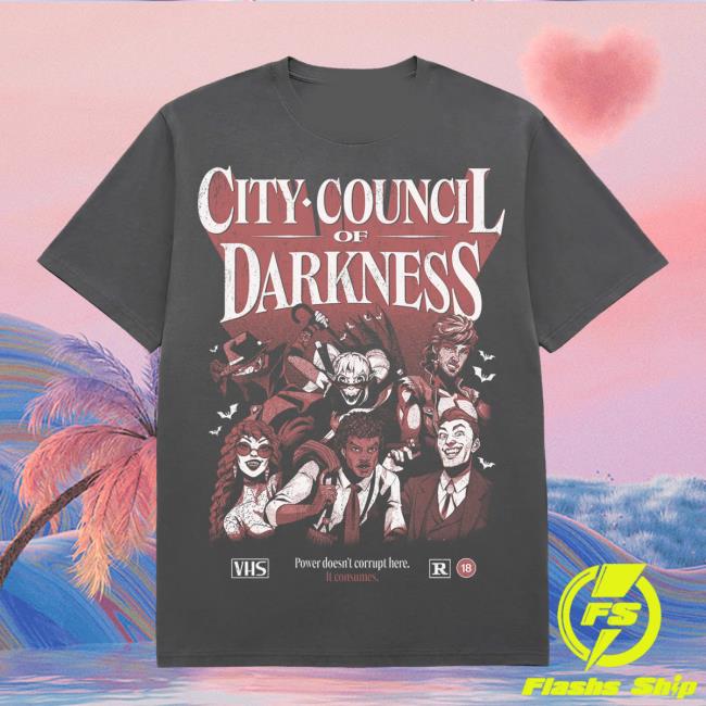 Dropout Merch Store City Council Of Darkness Vhs T-Shirt 2 Dropout Merch Store City Council Of Darkness Vhs T-Shirt