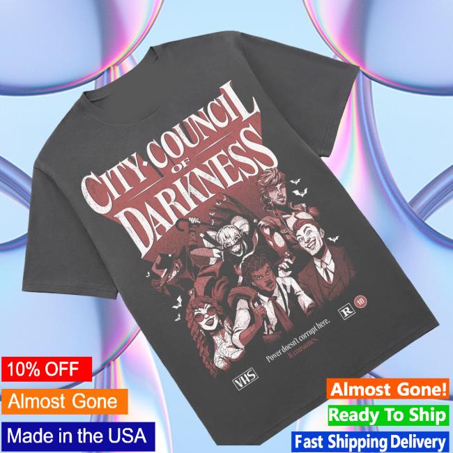 Dropout Merch Store City Council Of Darkness Vhs T-Shirt 3 Dropout Merch Store City Council Of Darkness Vhs T-Shirt
