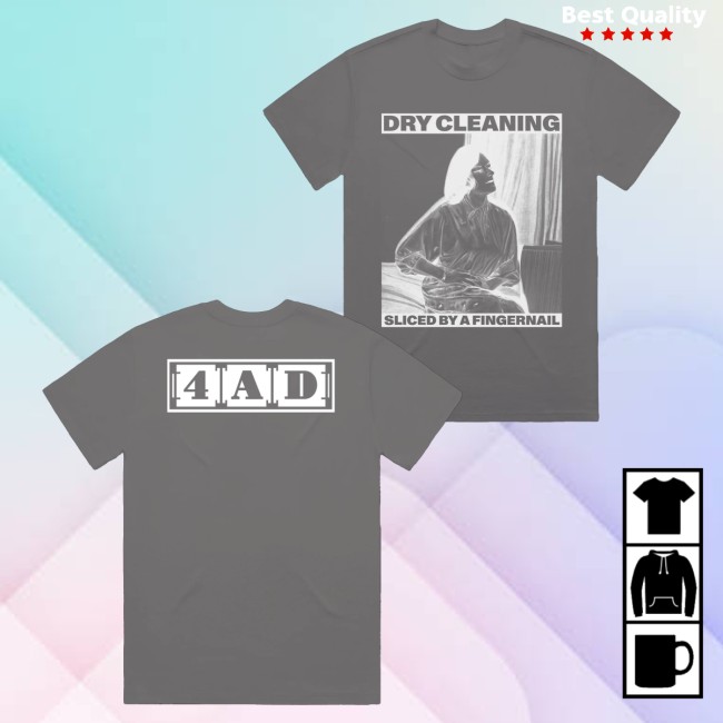 Dry Cleaning Merch Store Sliced By A Fingernail Charcoal T-Shirt 2 Dry Cleaning Merch Store Sliced By A Fingernail Charcoal T-Shirt