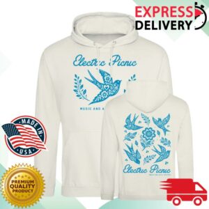 Electric Picnic Merch Store Click & Collect Floral Swallows Hoodie