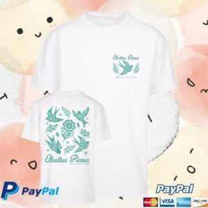 Electric Picnic Merch Store Click & Collect Floral Swallows T Shirt