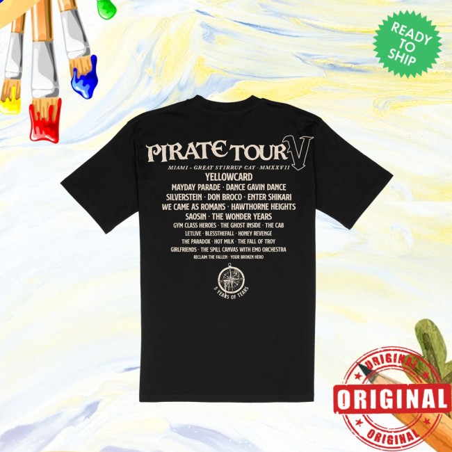 Emo's Not Dead Merch Store Pirate Tour V Shirt 4 Emo's Not Dead Merch Store Pirate Tour V Shirt
