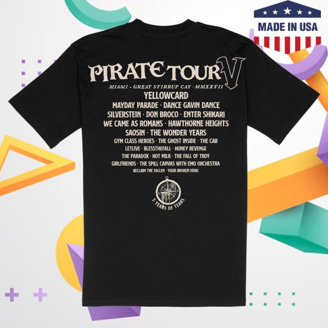 Emo's Not Dead Merch Store Pirate Tour V Tee 4 Emo's Not Dead Merch Store Pirate Tour V Tee