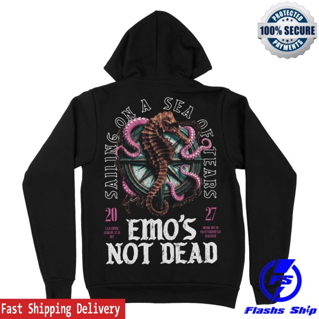 Emo's Not Dead Merch Store Sea Of Tears '27 Zip-Up Hoodie 4 Emo's Not Dead Merch Store Sea Of Tears '27 Zip-Up Hoodie