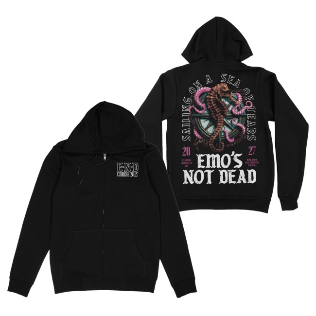 Emo's Not Dead Merch Store Sea Of Tears '27 Zip-Up Hoodie 5 Emo's Not Dead Merch Store Sea Of Tears '27 Zip-Up Hoodie